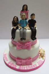 Family at 60 cake